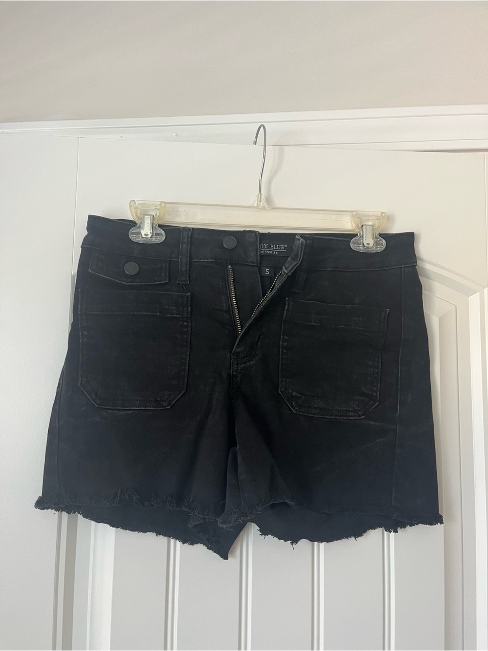 Judy Blue Black Denim Shorts with Exposed Zip